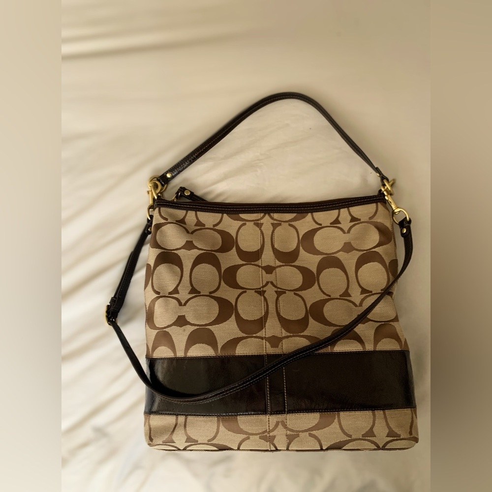 NWOT Coach 2-Way Signature Monogram Bag - Picture 1 of 9